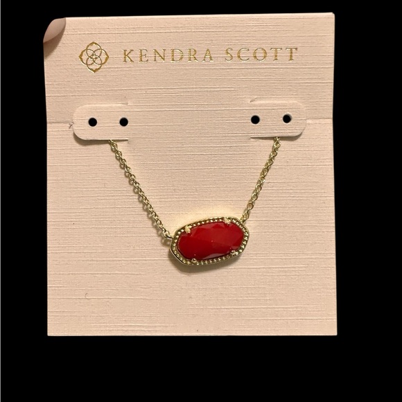 Kendra Scott Red Elisa Necklace NEW - Picture 6 of 7